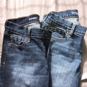 two pairs of old navy curvy skinny jeans!!